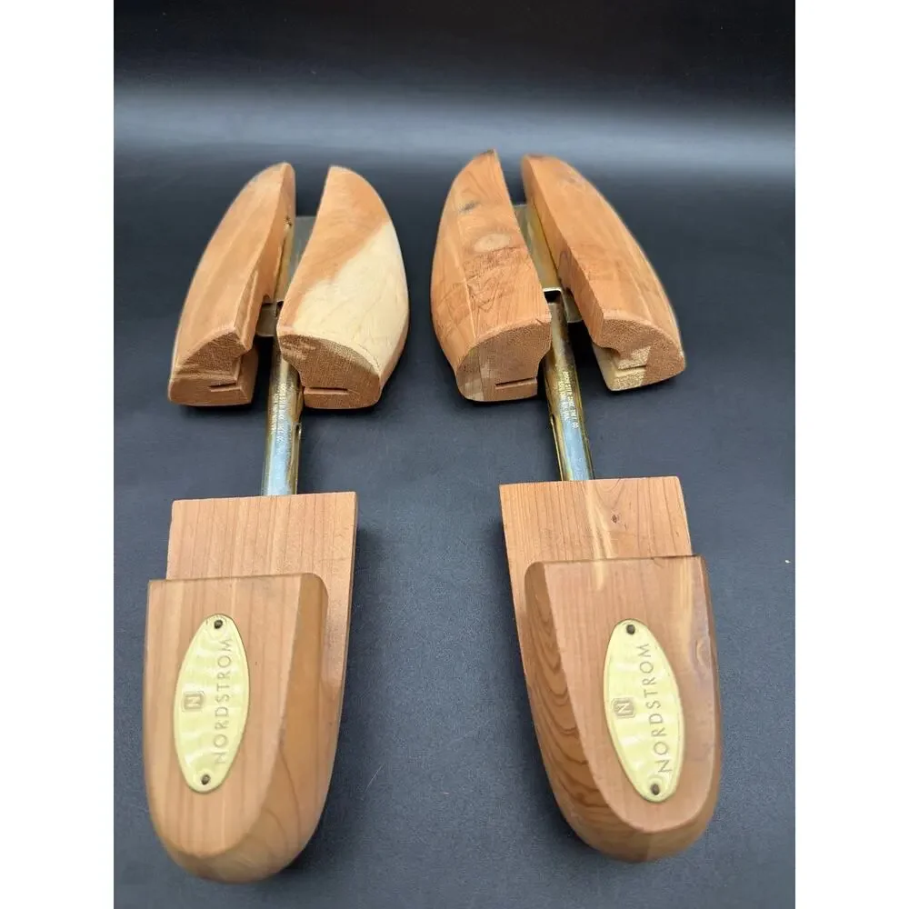 Vintage Nordstrom Cedar Shoe Trees Men’s Medium Adjustable Split Toe Pair USA